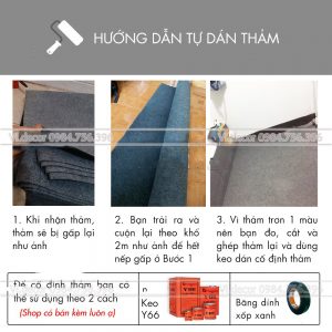 Hướng dẫn thi công thảm nỉ
