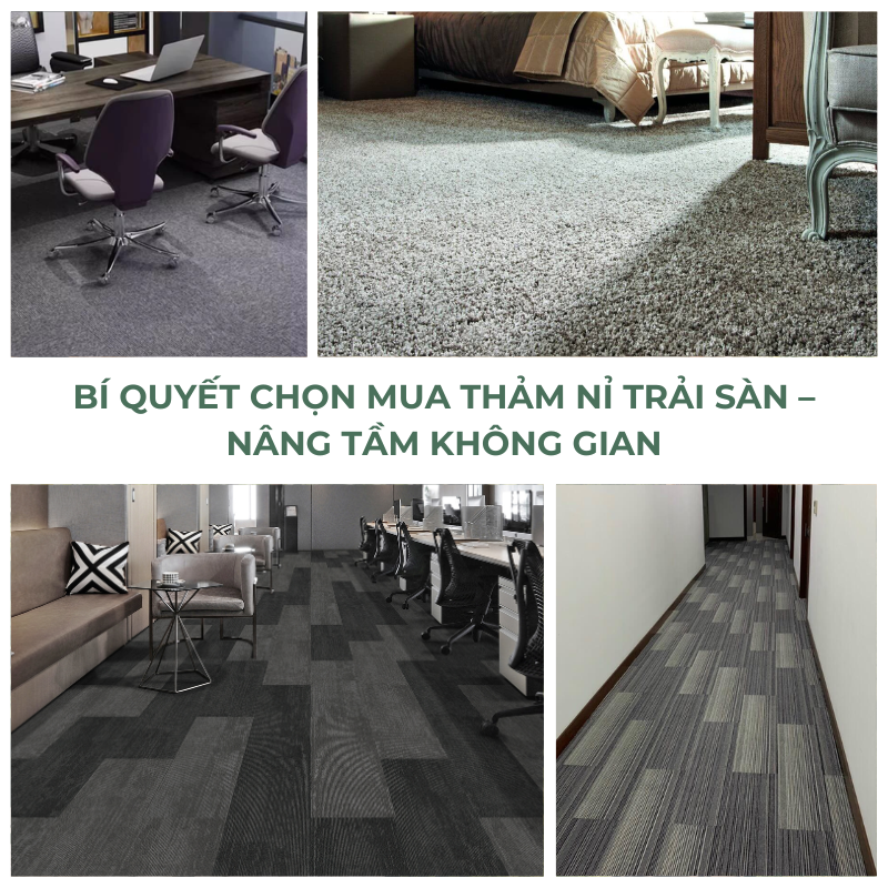 Bí quyết chọn mua thảm nỉ trải sàn