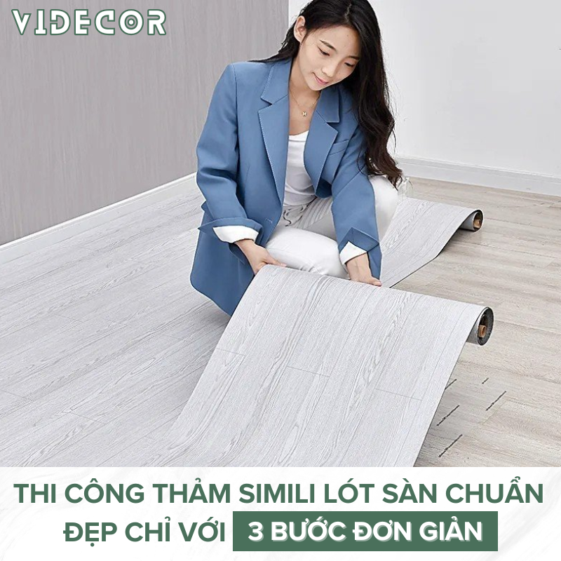 thi công thảm simili chỉ với 3 bước đơn giản - videcor