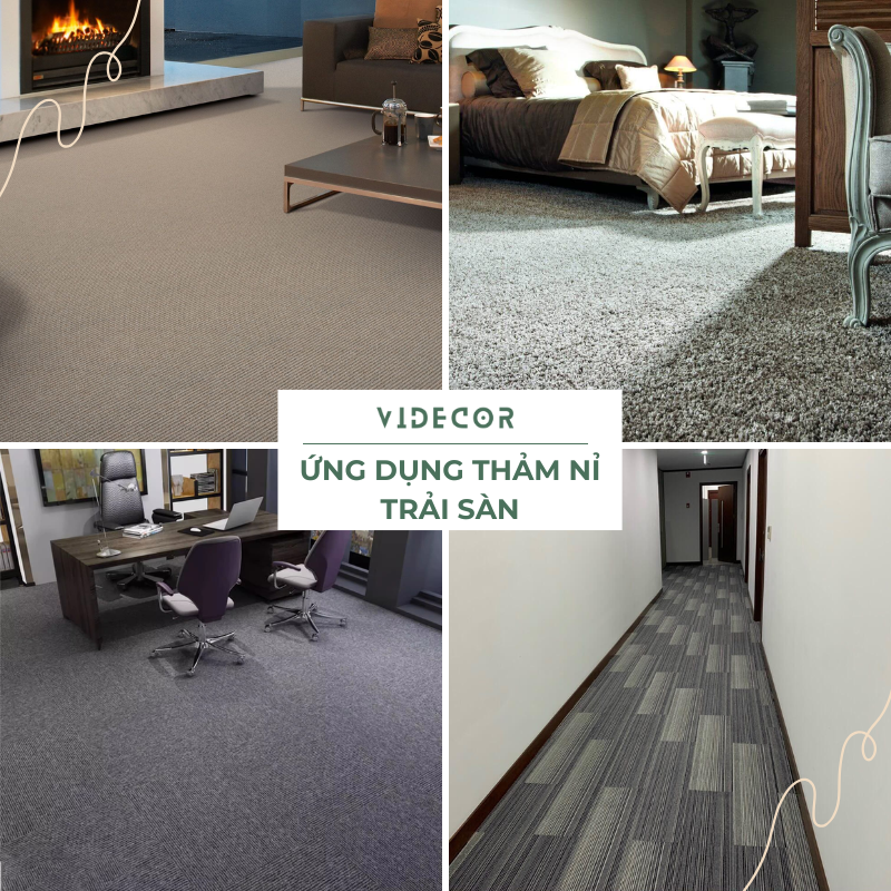 ứng dụng thảm nỉ trải sàn