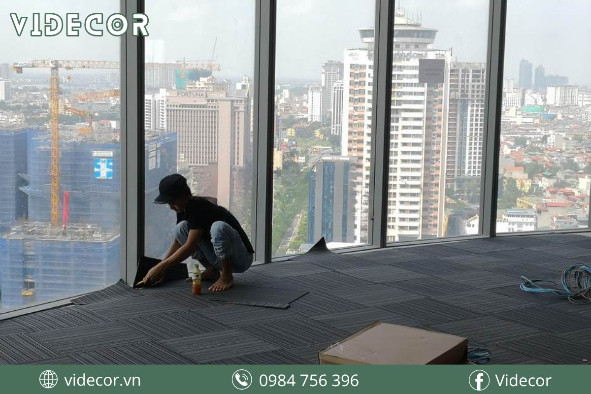 Thi công thảm nỉ văn phòng tại Hà Nội